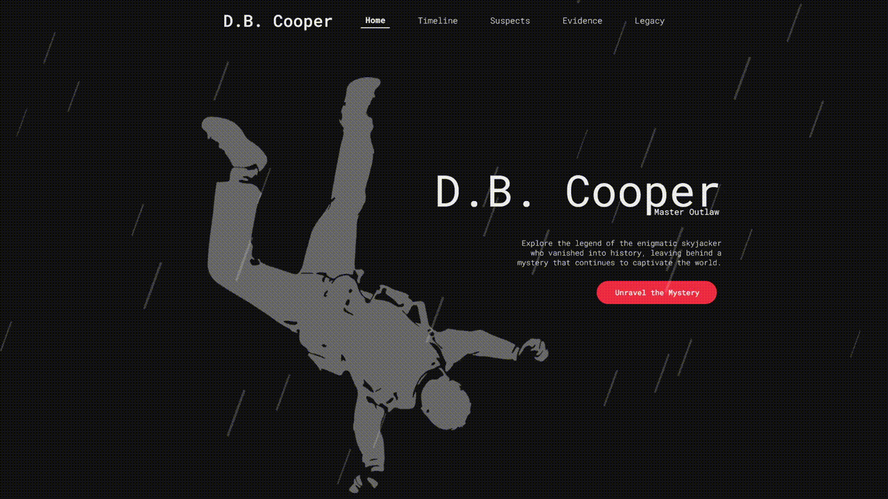 GIF of the landing page of the site